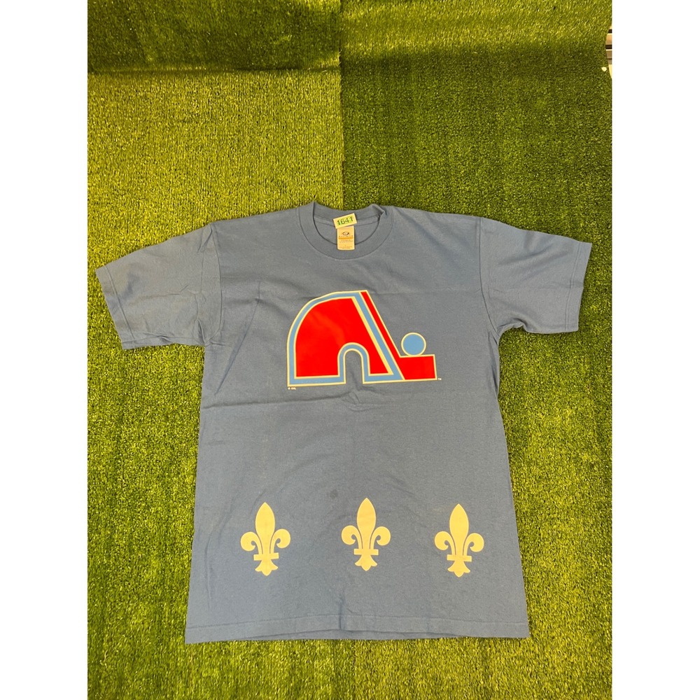 Bulletin Heavyweight Quebec Nordiques NHL Fleur-de-lis Blue T-Shirt Mens L